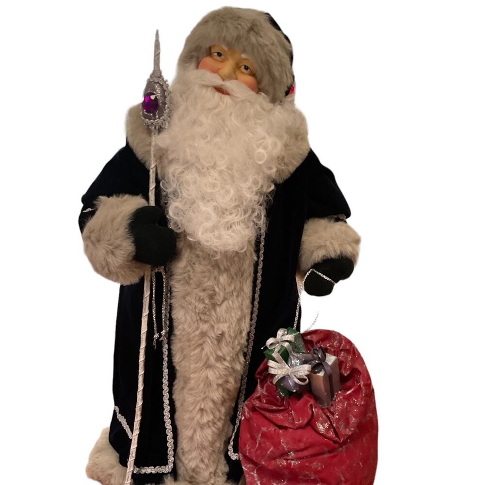 Vintage 26" Standing Santa Clause Doll Figure Decoration preowned